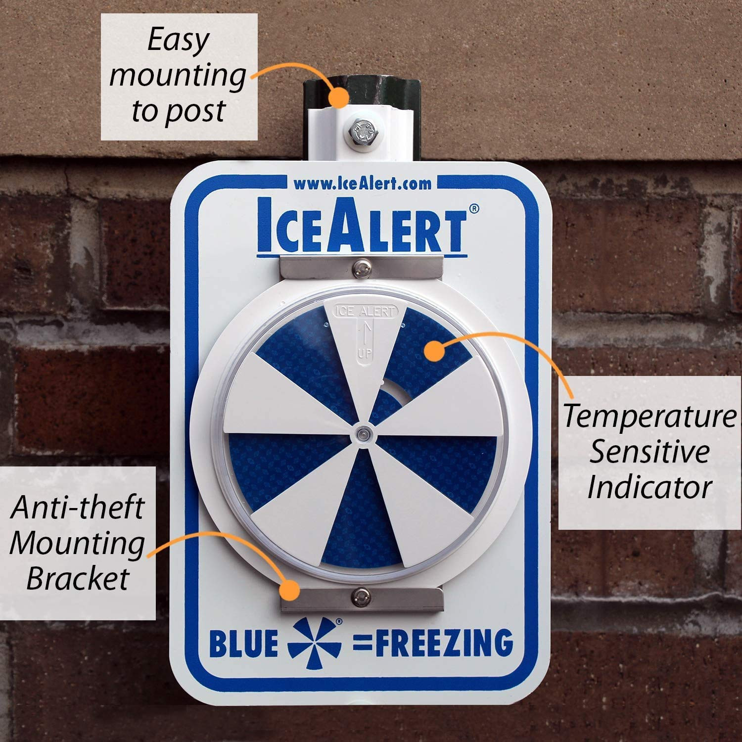 Smartsign Ice Alert Sign – 12 X 7 Inch, Universal Mount Temperature Sensitive In