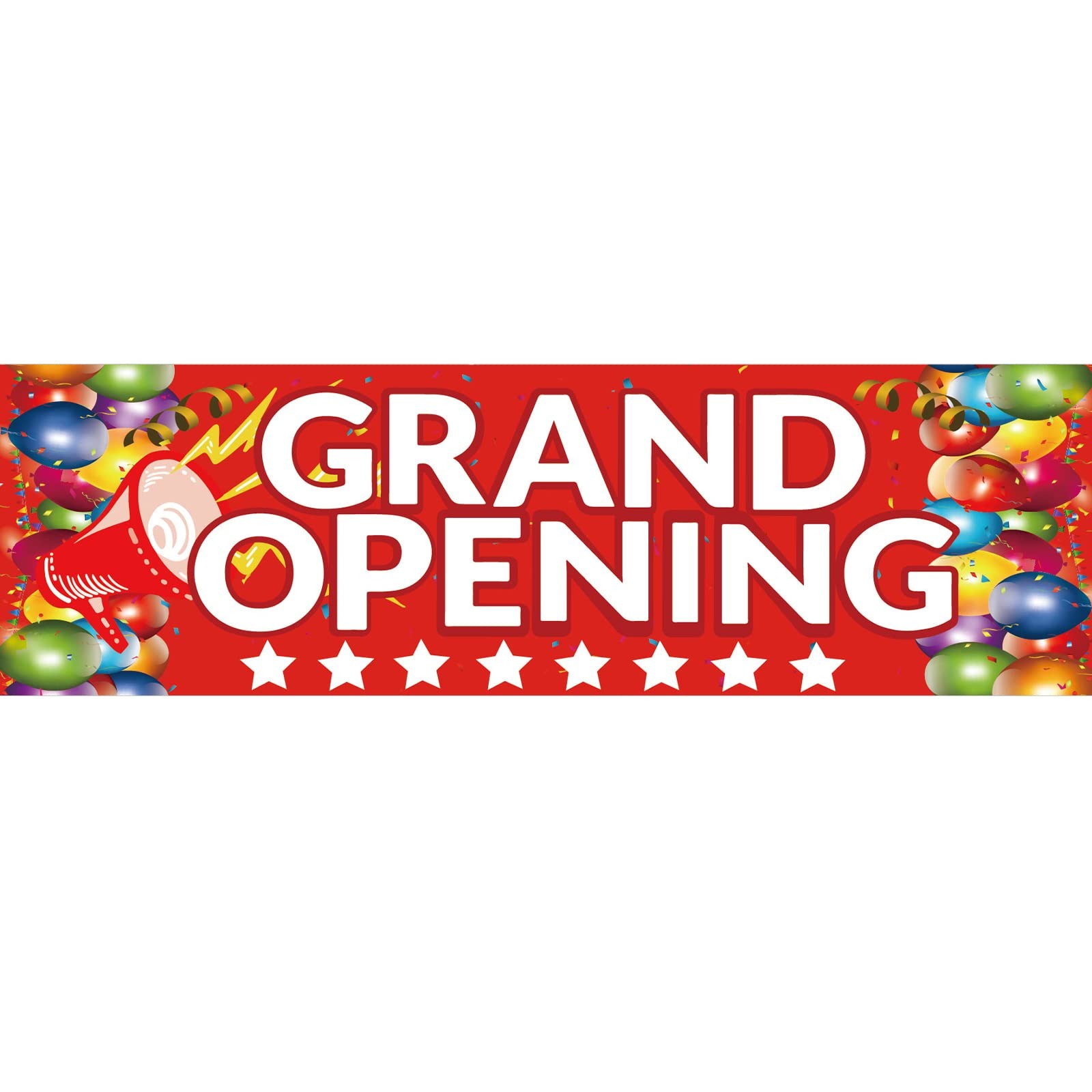 Grand Opening Banner, 3 x 10 ft New Store 10 x 3 feet, Multicolor