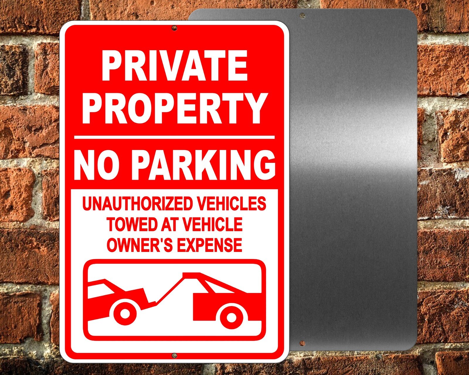 Private Property No Parking Violators Towed At Owners Expense 8&Prime; x 12&Prime; Sign PP6