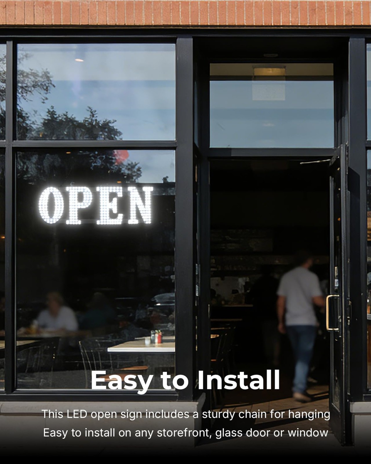 Open Sign for Business, 30&Prime;x10&Prime; Jumbo Open Sign with Timer and Remote Control…