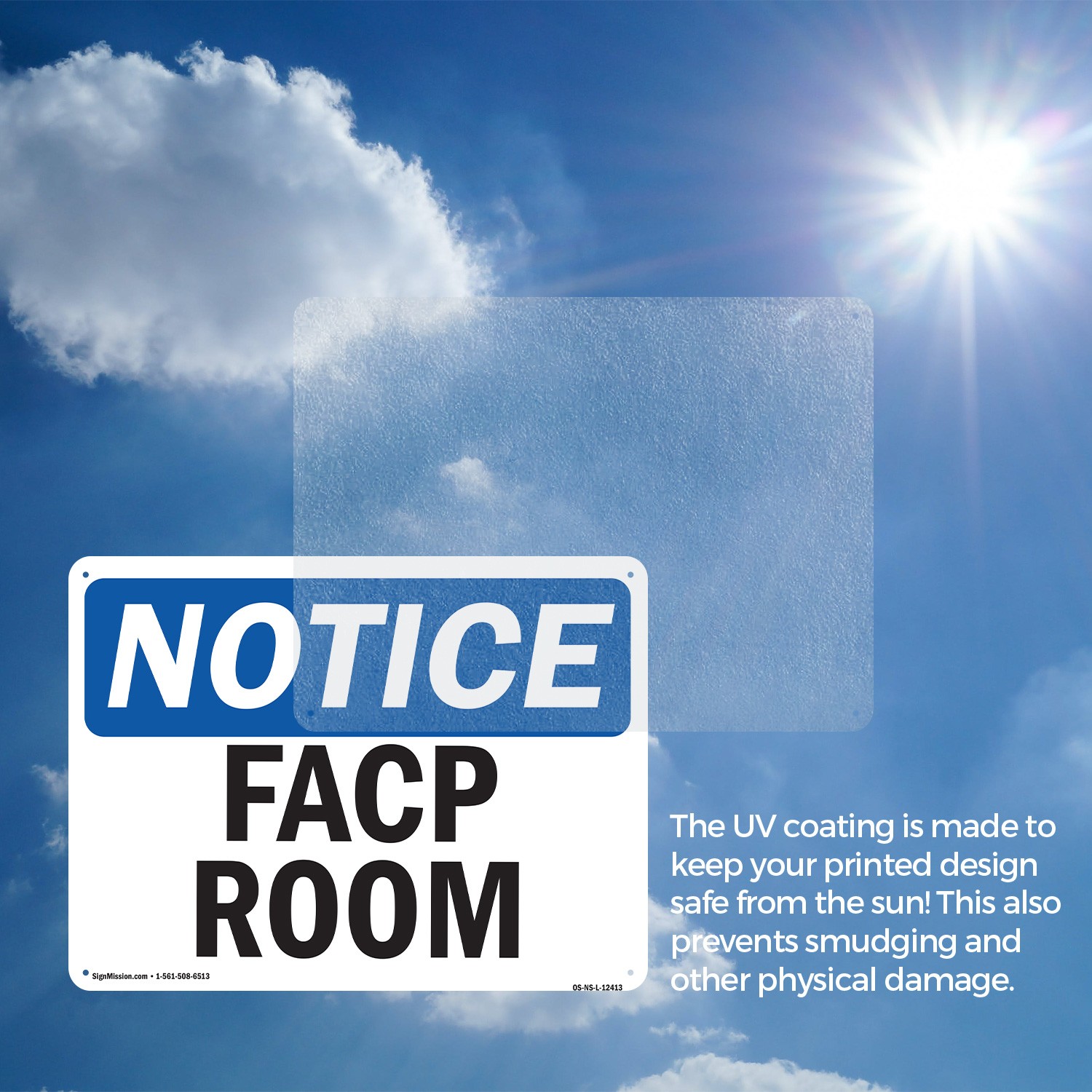 FACP Room OSHA Notice Sign Metal, Plastic, Or Decal – 5 or 10 Pack