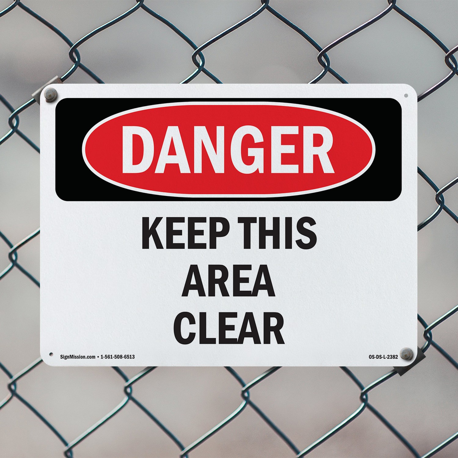 Keep This Area Clear OSHA Danger Sign Metal, Plastic, Or Decal – 5 or 10 Pack