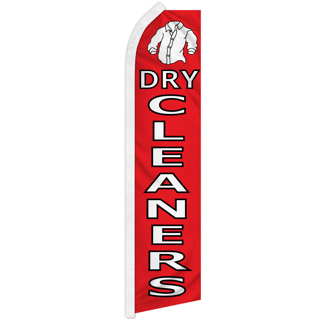 Dry Cleaners Advertising Swooper Feather Flag Laundry