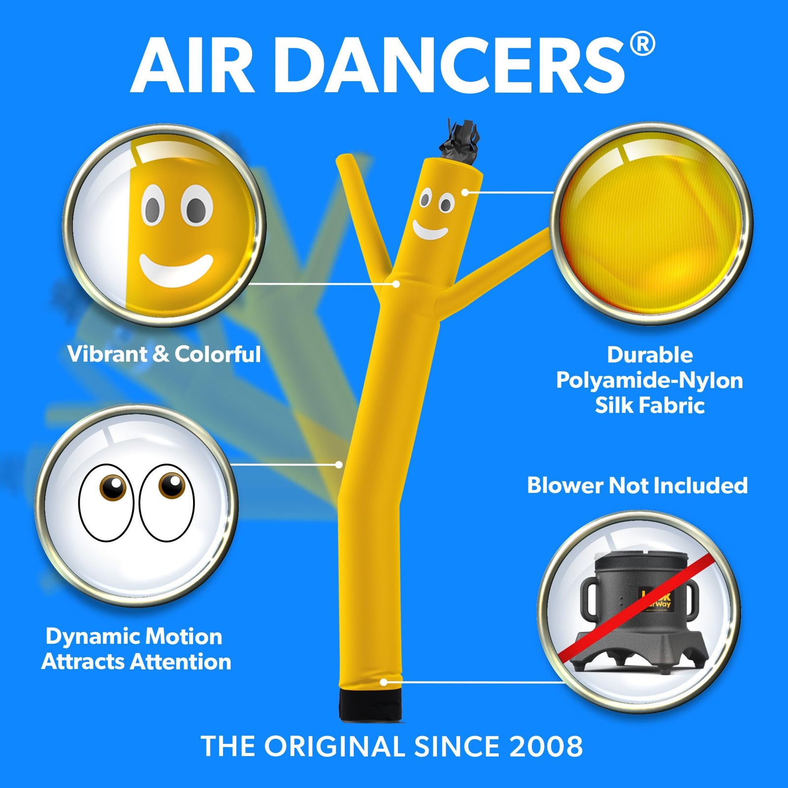 Lookourway Air Dancers Inflatable Tube Man Attachment – 10 Feet Tall Wacky