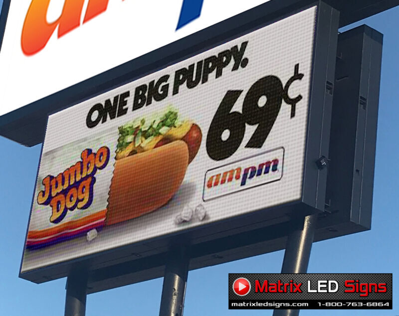 LED Sign Outdoor 2 Sided LED Programmable Message Center 2 Sided Sign P6