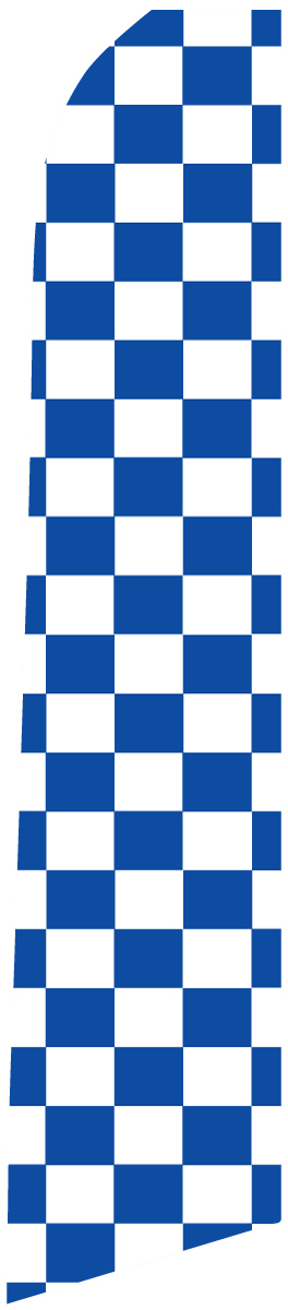 Banner Swooper Flag Pole & Ground Spike Feather Flag 15&prime; Kit Checker Many Colors