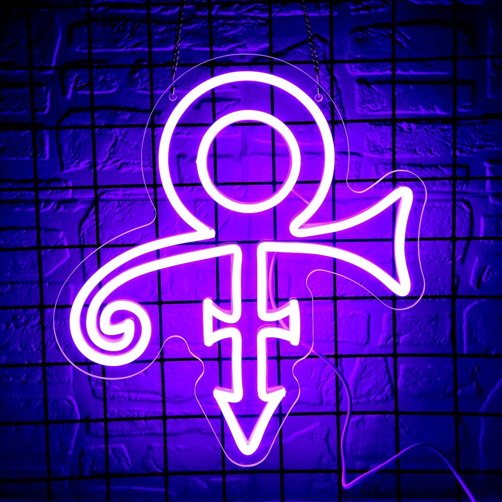Prince Symbol Neon Sign for Wall Decor Purple Music LED Light Signs for Studi…