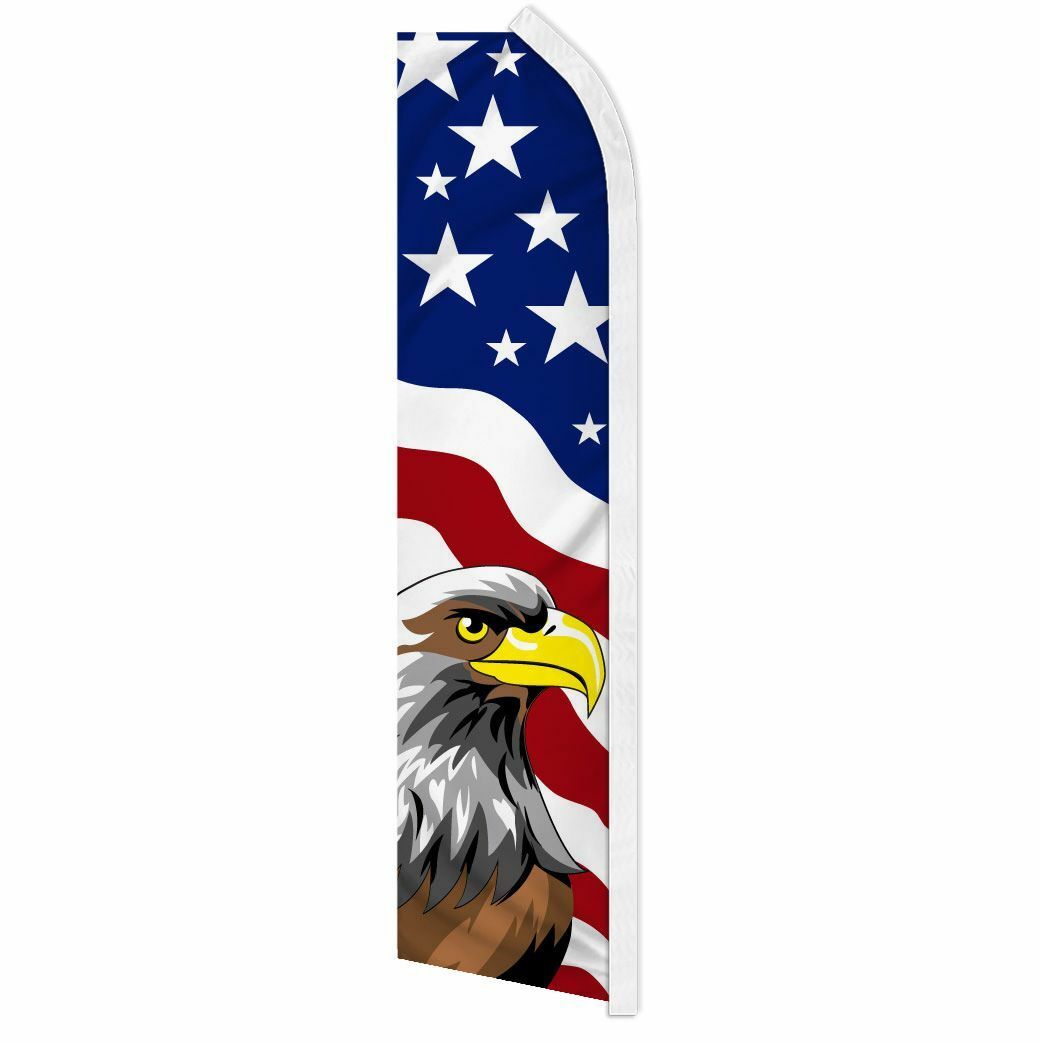 « USA EAGLE » advertising super flag swooper banner business sign America bird