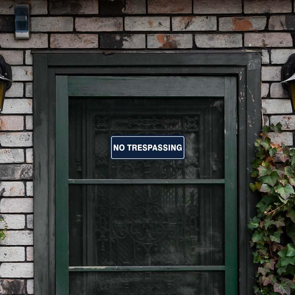Standard No Trespassing Sign – Black – Large 3&Prime; X 9&Prime;