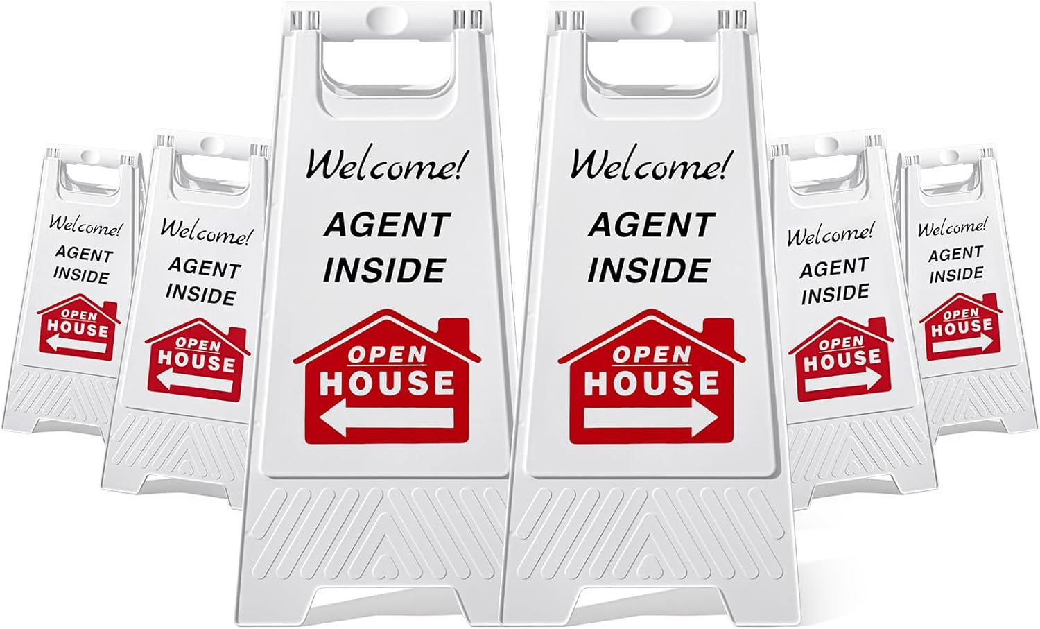 6 Pack Open House Signs for Real Estate, 24 » X 12 » Double Sided Real Estate Si