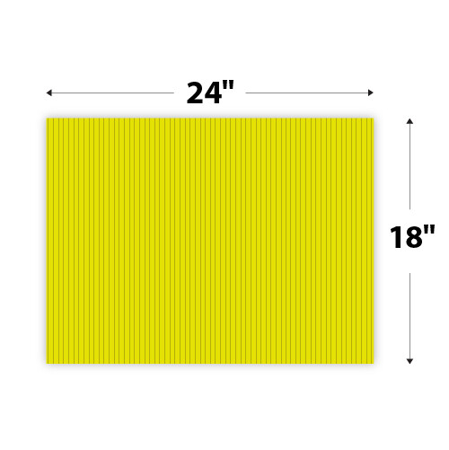 Pack of 50 Signs (Yellow) 18&Prime; x 24&Prime; x 4 mm Corrugated Plastic Signs, 50 Pieces