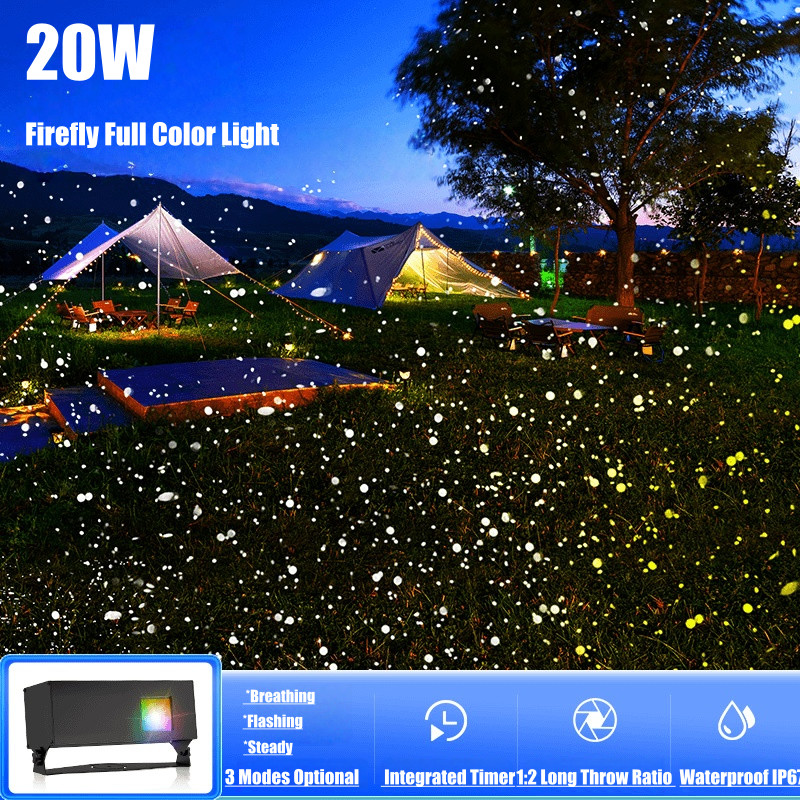 20W/40W/50W Outdoor Dynamic Firefly Laser Starry Sky Projection Light Outdoor