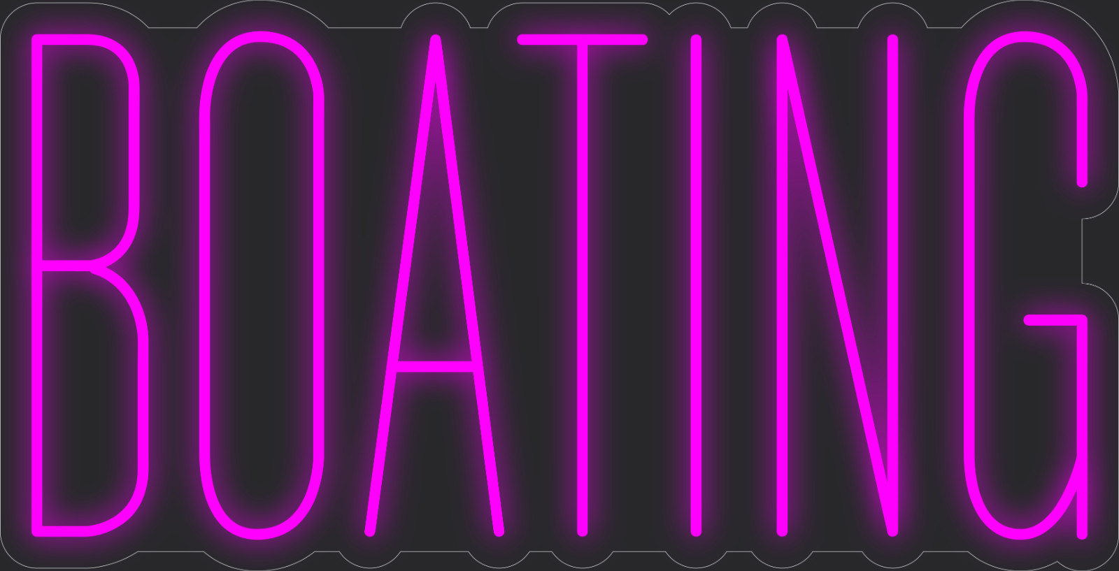 Boating Neon LED Sign Business Wall Decor Lighted Store Sign 36 x 19 in.