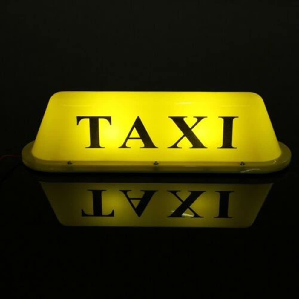 12V LED Magnetic Taxi Roof Sign Light – Super Bright, Multiple Colors, 3M Power