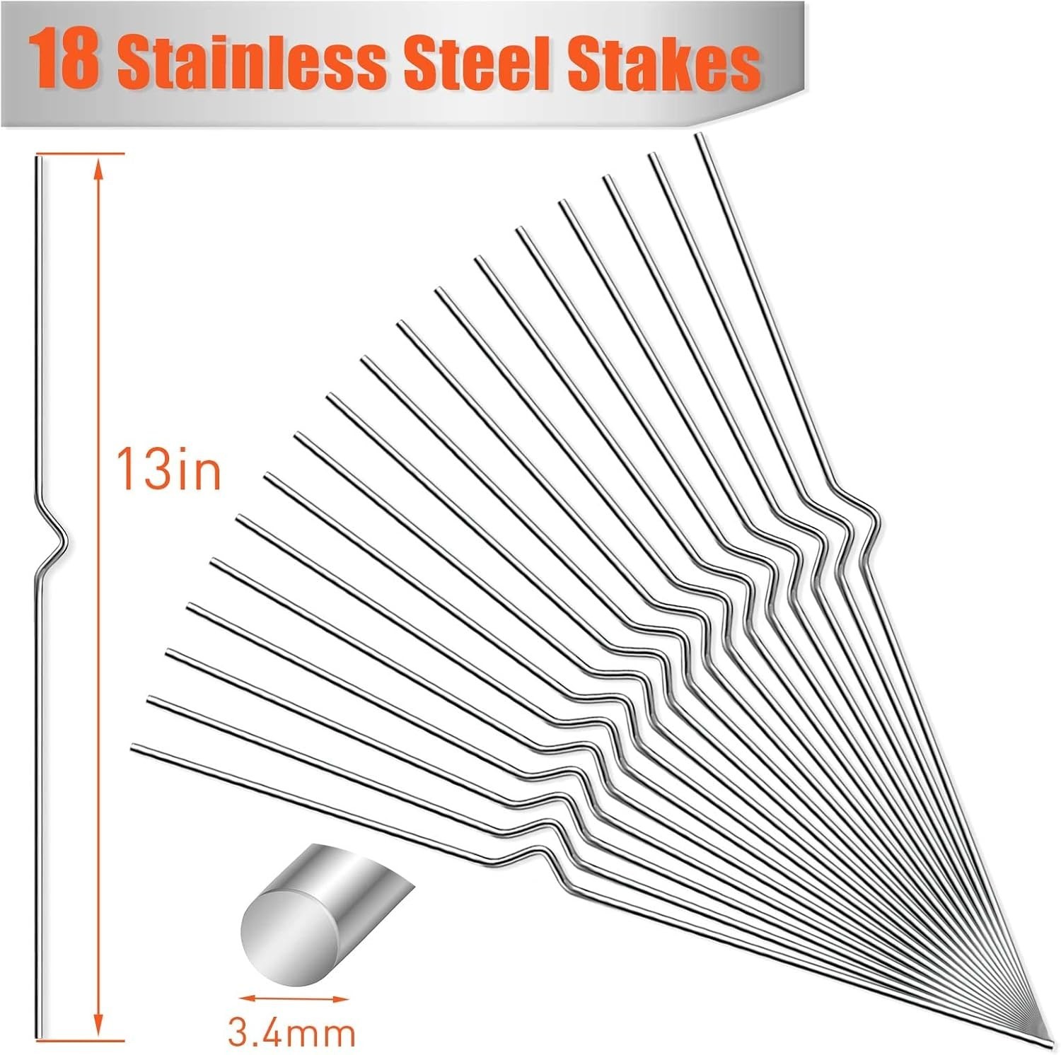 18-Pack Heavy Duty Stainless Steel Yard Sign Stakes – Adjustable 13 » Holders