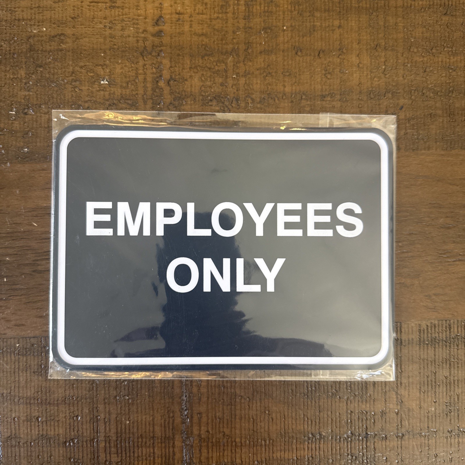 Signs ByLITA Classic Framed Employees Only Sign Navy Blue White 5&Prime; X 7&Prime;