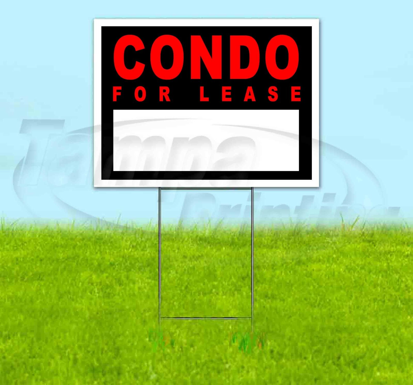 CONDO FOR LEASE 18×24 Yard Sign Corrugated Plastic Bandit Lawn Business RENT