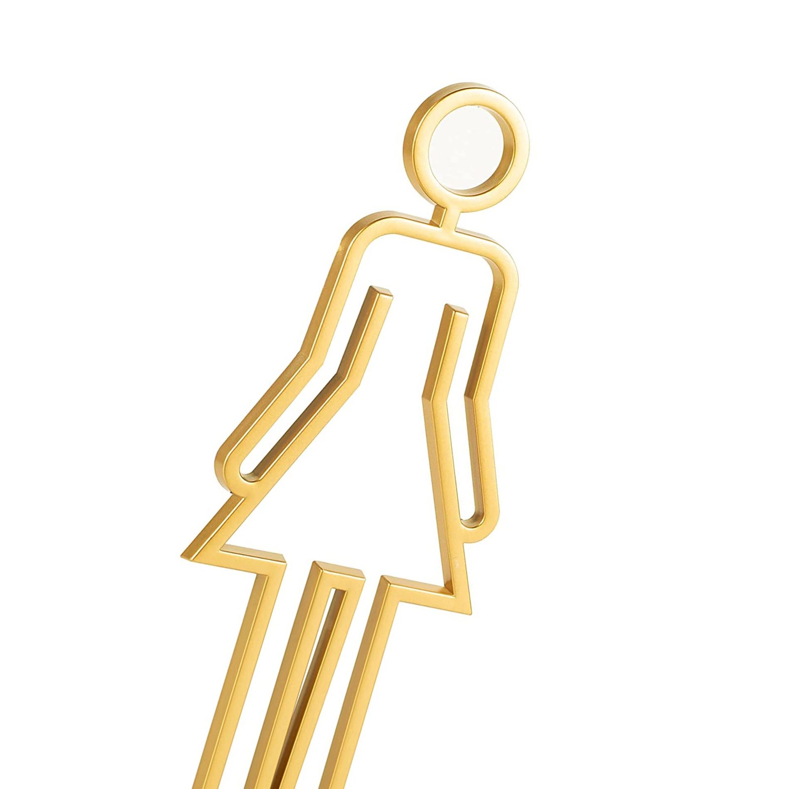 Golden Modern Acrylic Bathroom Sign Symbols Men Women Toilet Restroom Signage