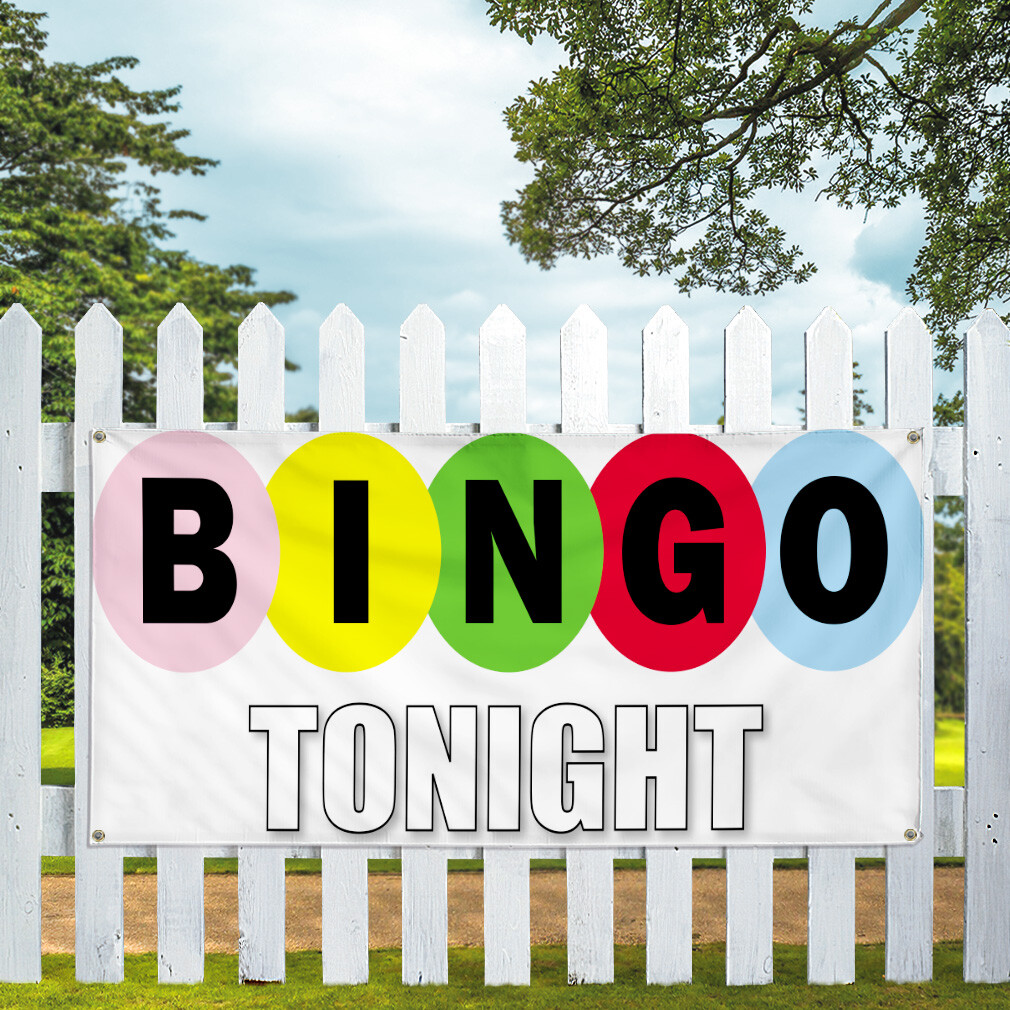Vinyl Banner Multiple Sizes Bingo Tonight Business Business Fundraising Outdoor