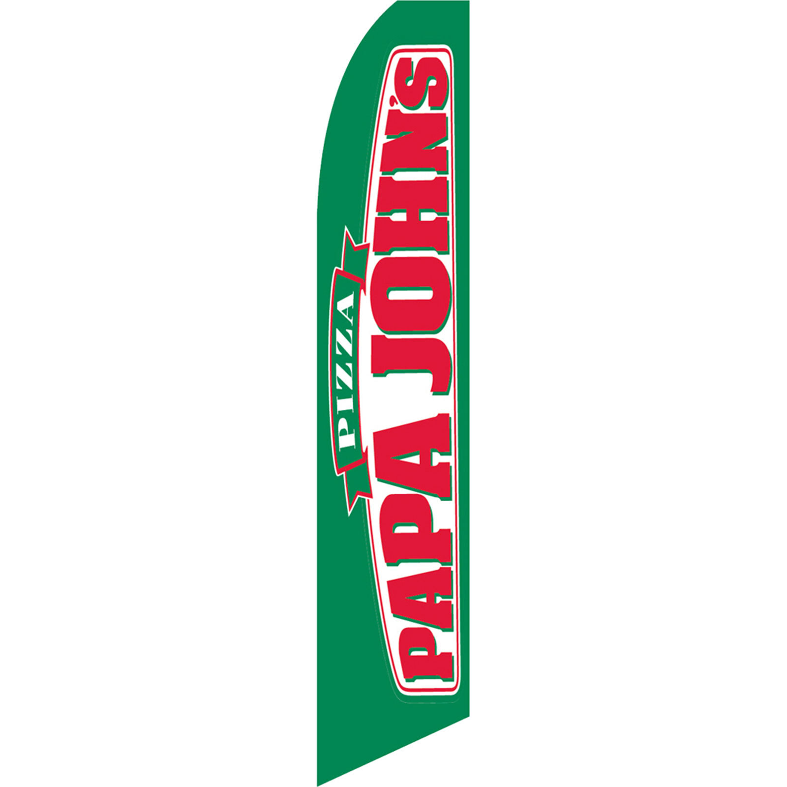 Papa John&rsquo;s 2 1/2 ft X 11 1/2 ft Polyester Swooper Flag