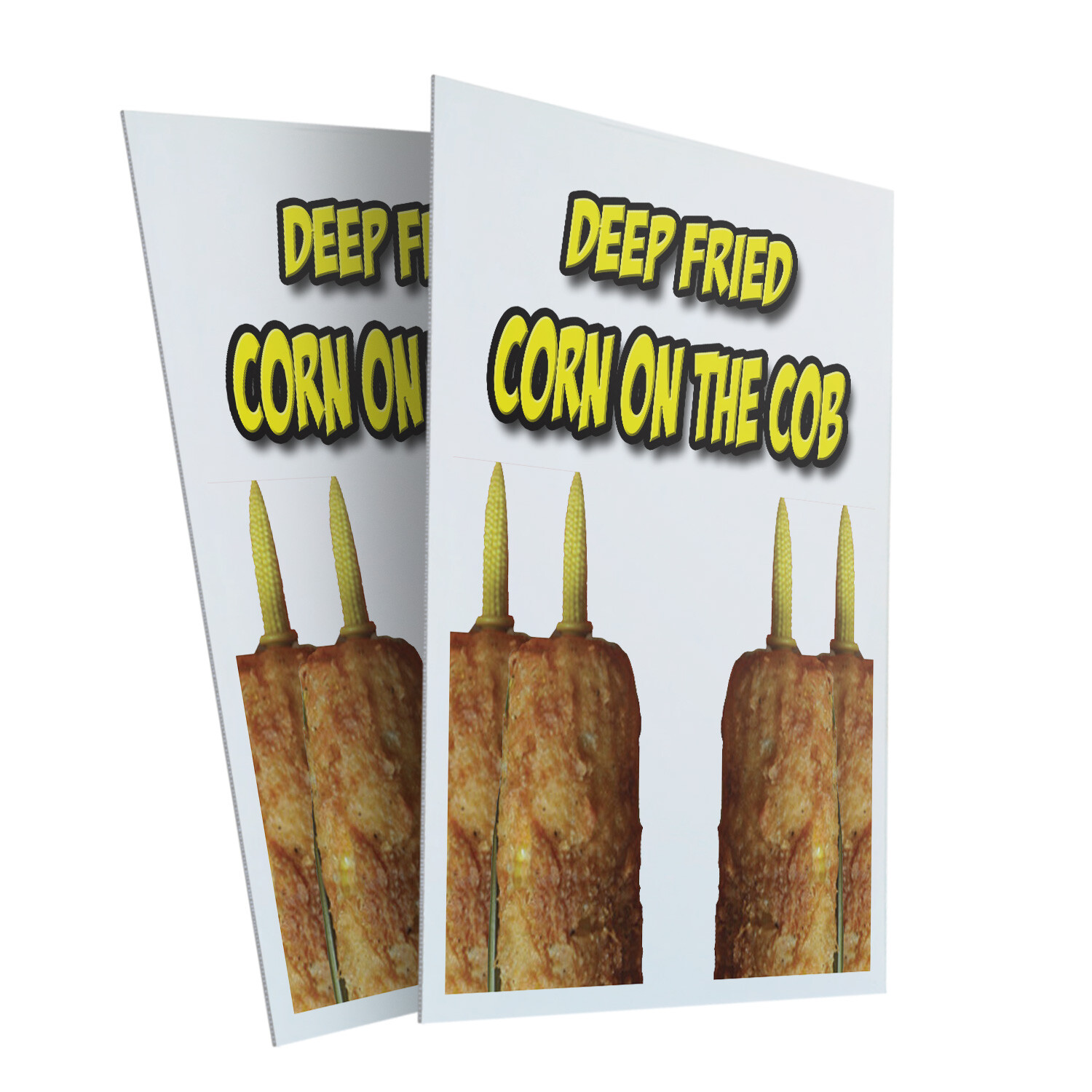 A-frame Sidewalk Deep Fried Corn On The Cob 24&Prime; x 36&Prime; Double Sided A-Frame Sidew