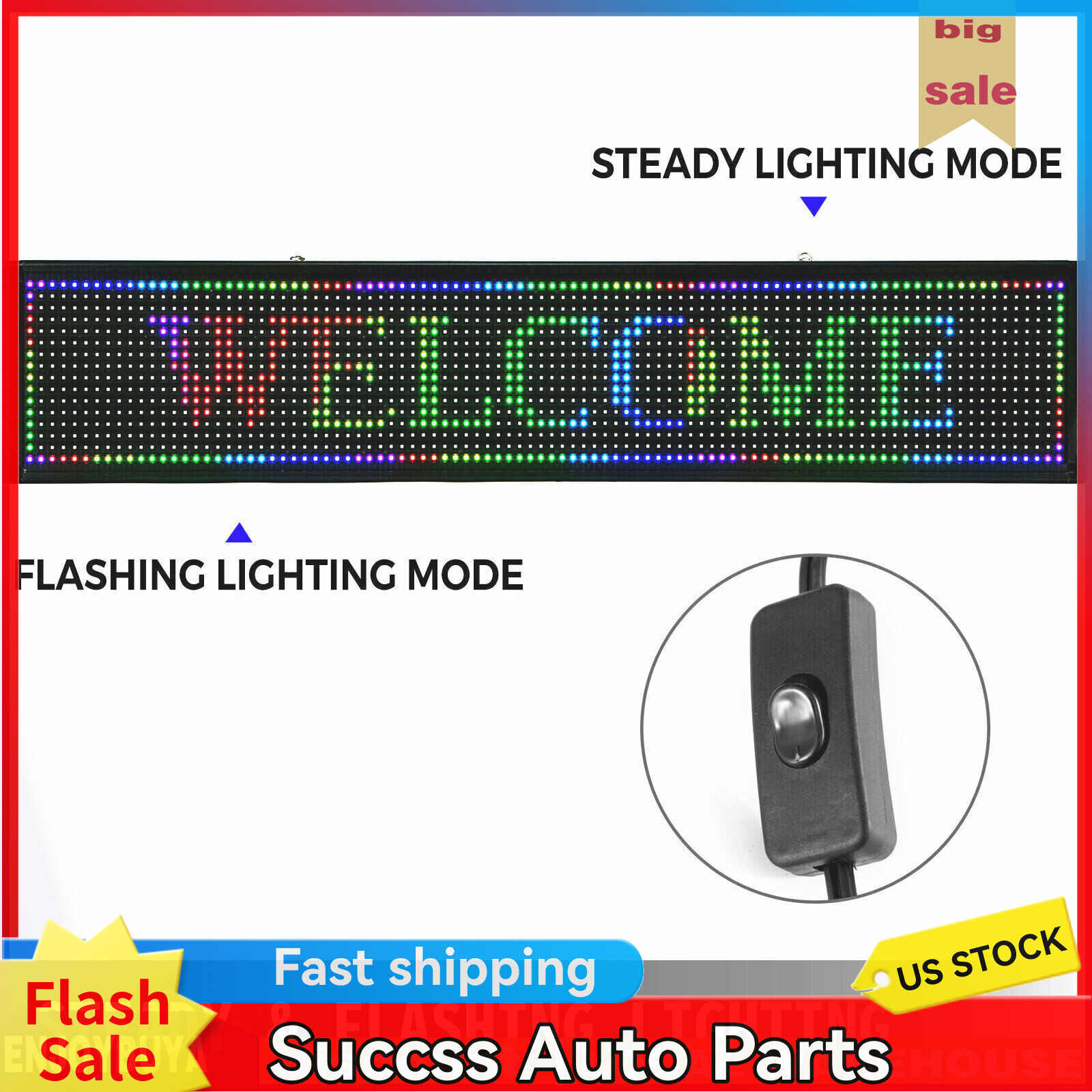 40&Prime;X8&Prime; LED Scrolling Sign Programble Digital Advertising 7-Color Display Board