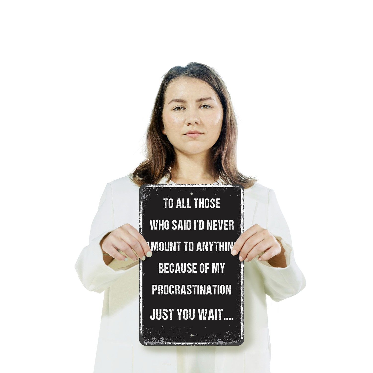 Procrastination Personalized Sign Starting Tomorrow For Sure for Offices Desks