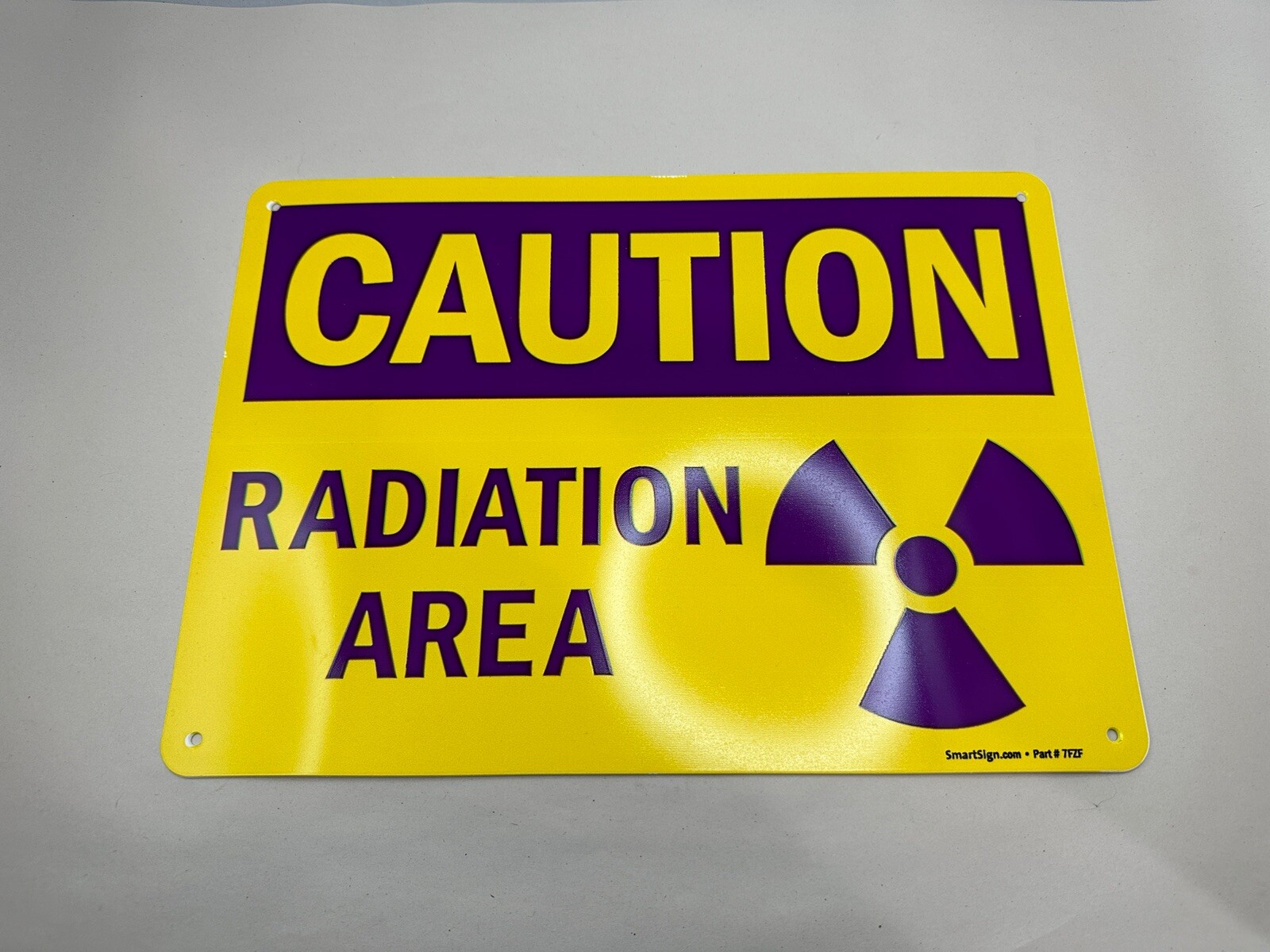 New Caution Radiation Area Sign Rigid Plastic Sign Room Decoration 10”x14”