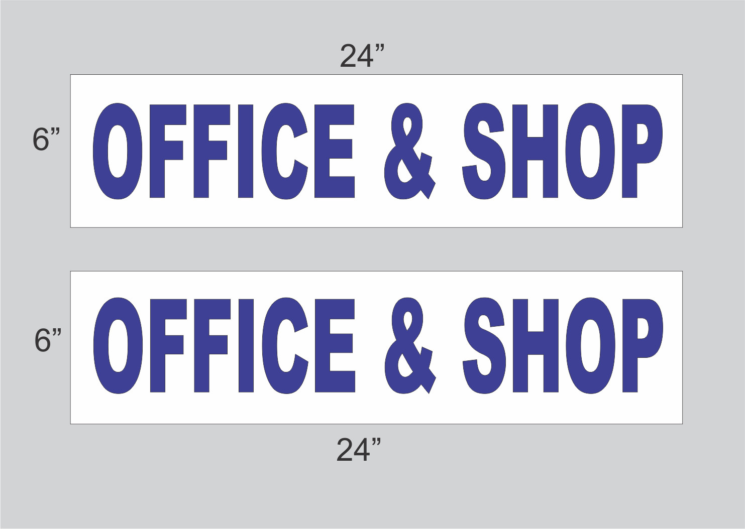 OFFICE & SHOP Blue 6&Prime;x24&Prime; REAL ESTATE RIDER SIGNS Buy 1 Get 1 FREE 2 Sided