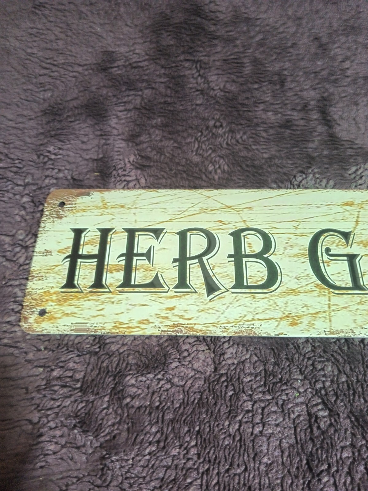 4&Prime; X 15&Prime; Aluminum Sign « Herb Garden » W/ 4 Mounting Holes