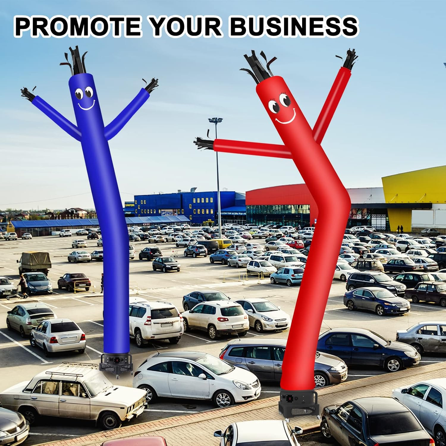 20Ft Inflatable Dancing Tube Guy with 1HP Blower – Red Complete Set