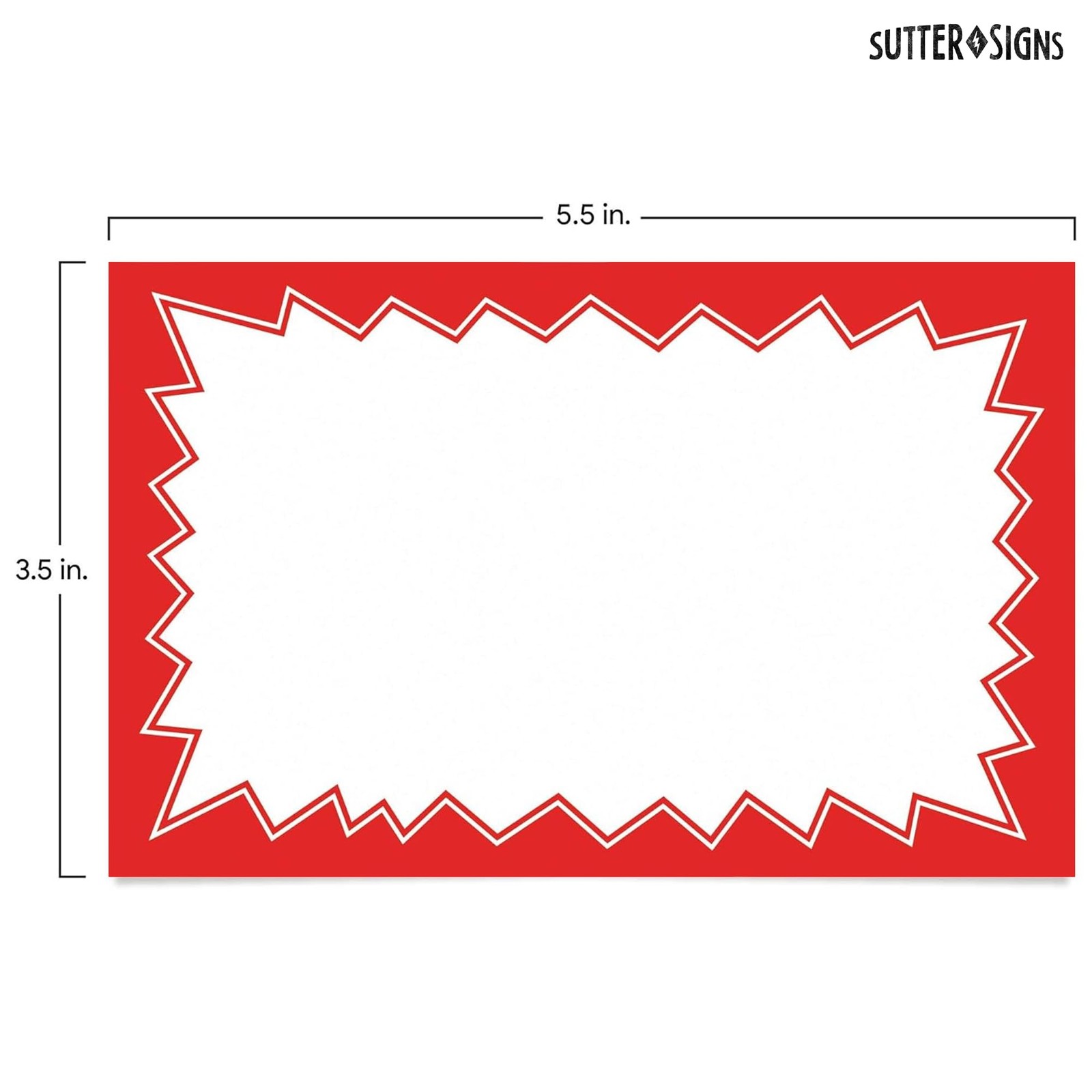 Sale Signs for Retail Stores 50pcs, 3.5&Prime; x 5.5&Prime; | Red x 5.5&Prime;,