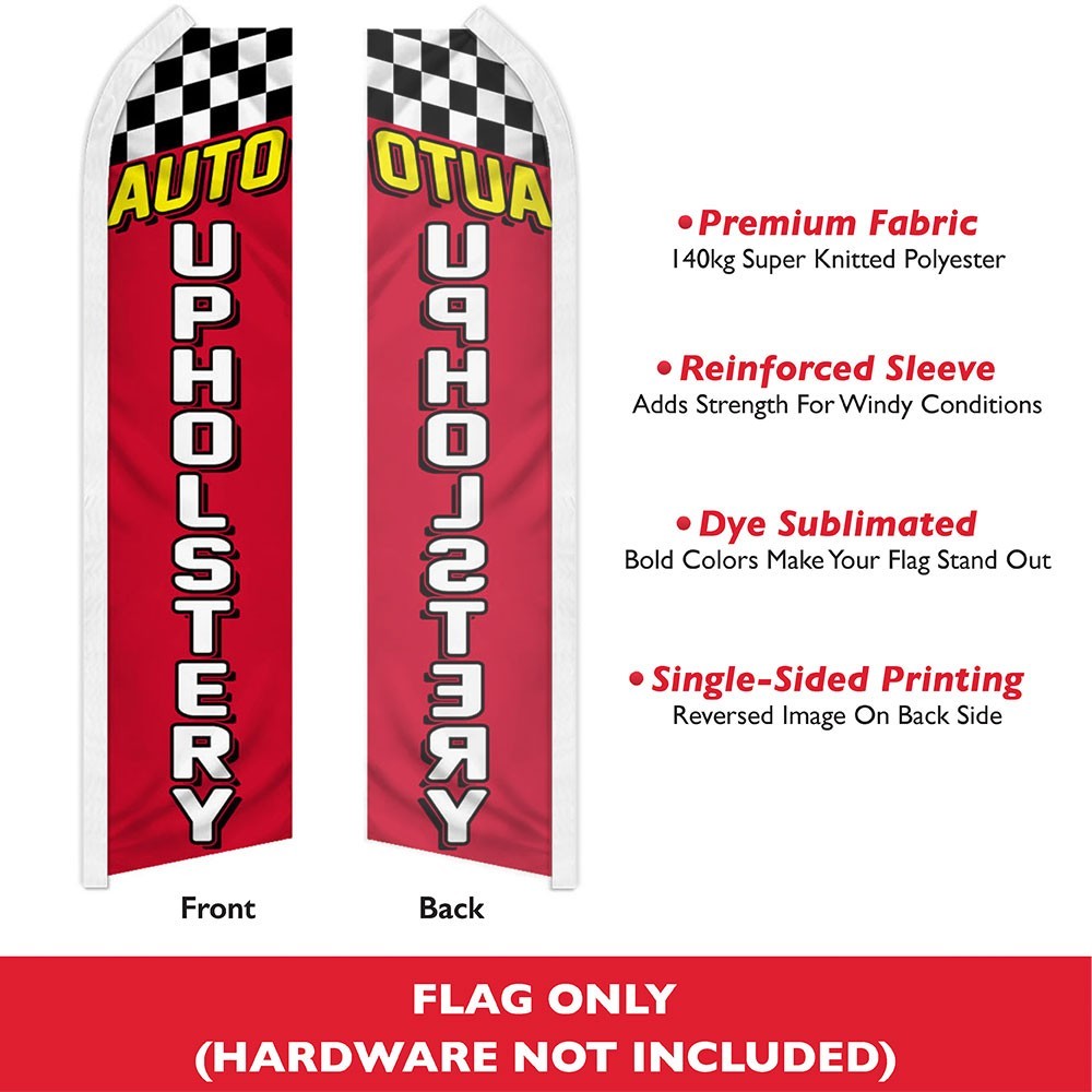 Auto Upholstery Swooper Flutter Feather Flag Auto Repair Shop Business Flag