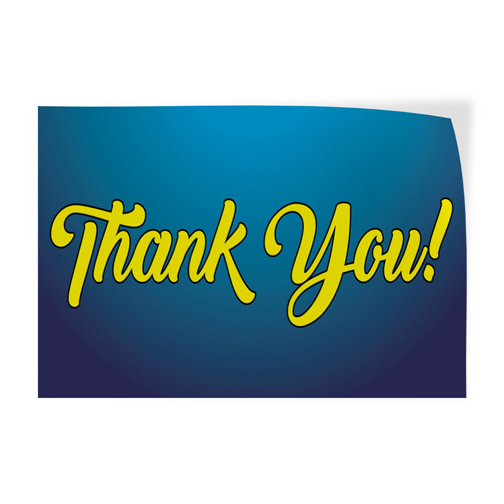 Decal Stickers Thank You Outdoor Advertising Printing Vinyl Store Sign Label