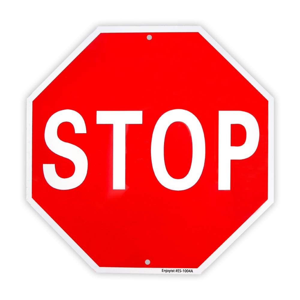 12&Prime;x12&Prime; Reflective Stop Sign – Rust-Free Aluminum, Weatherproof Warning Sign