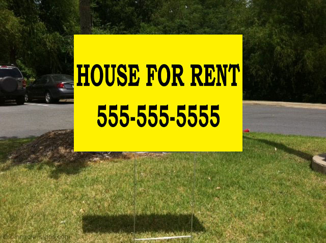 House For Rent Real Estate Custom Personalized Plastic Yard Sign /FREE Stakes