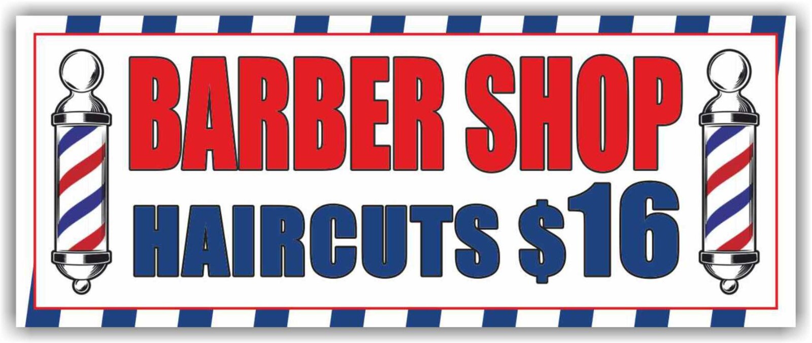 BARBER SHOP HAIRCUTS $12 Advertising Banner Vinyl Mesh Sign Shave Salon Beauty