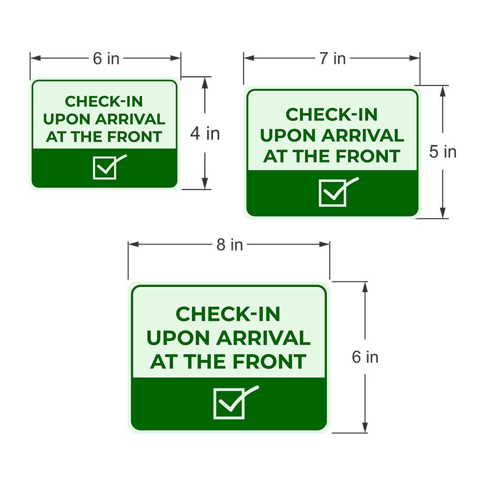 Classic Framed Plus Check-In Upon Arrival at the Front Door or Wall Sign