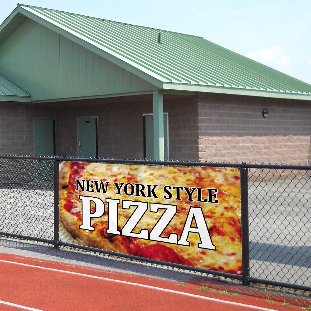 Vinyl Banner Multiple Sizes New York Style Pizza Advertising Printing B Outdoor