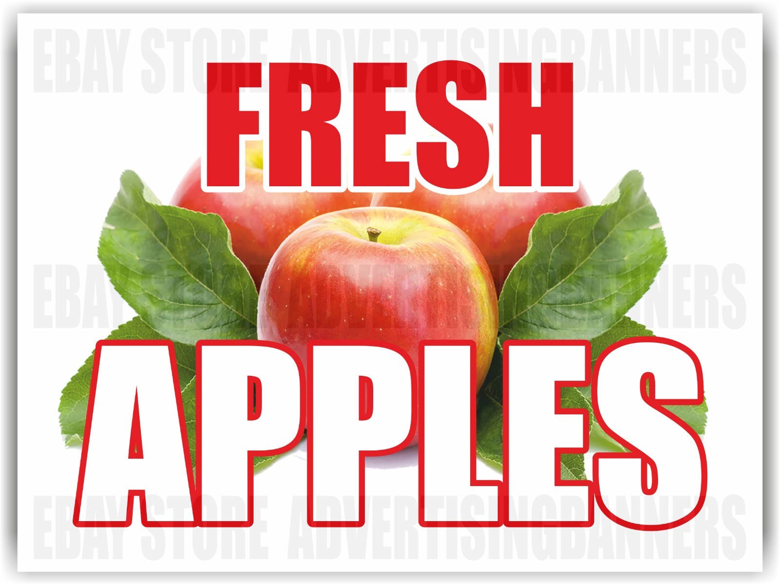FRESH APPLES Yard Sign with H-Stakes fruits fresh vegetables pears ORGANIC FOOD