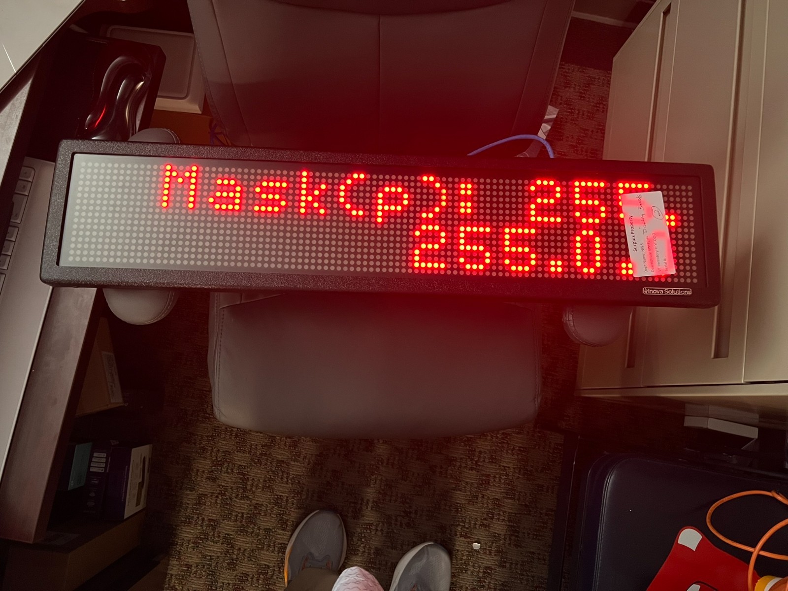 Inova Solutions OAX2-CS LED Message Display Sign PoE Ethernet Tested