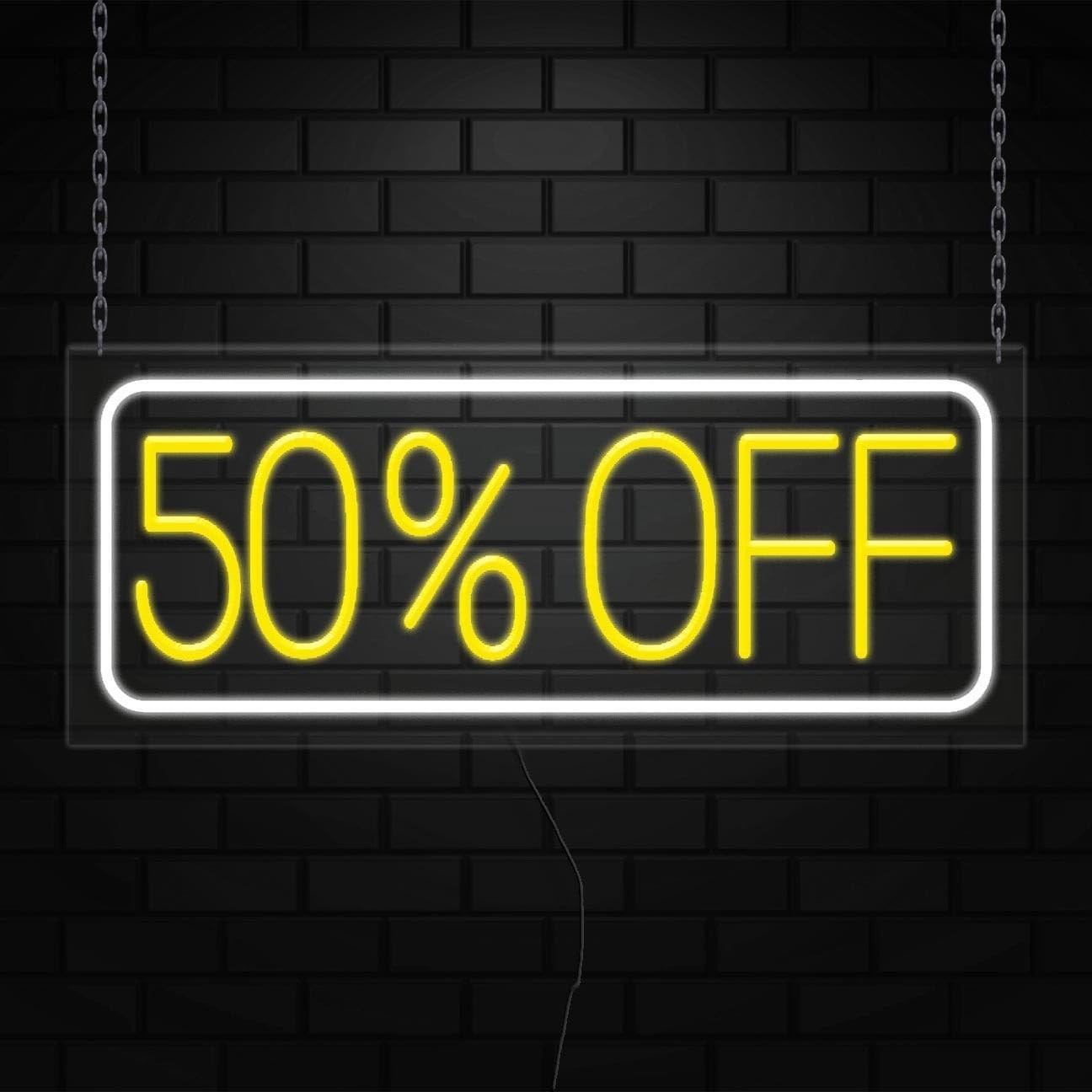 50% OFF Neon Sign for Retail Displays | LED Flex Neon | 30&Prime;W x 12&Prime;H x 1&Prime;D