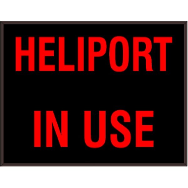 Signal-Tech 35455 PHX1418R-I889/120-277VAC HELIPORT IN USE Outdoor Sign