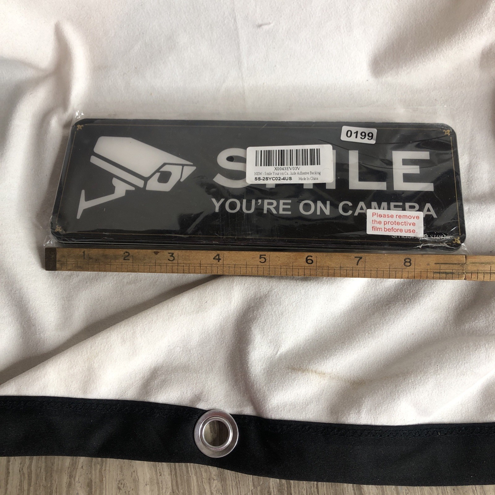 Smile Your on Camera Signs 4 Pack 9&Prime; X 3.1&Prime; Acrylic Camera Signs NEW!