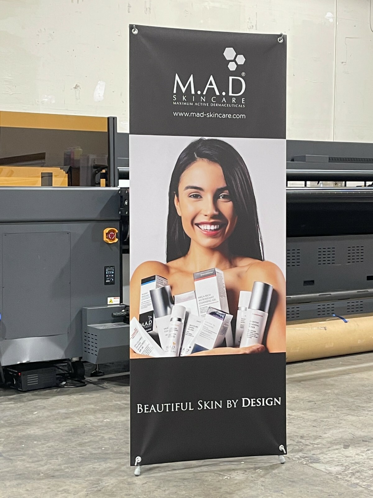 Inkjet Printing Curl-free Fabric Banner 36&Prime; 38&Prime; 63&Prime; roll for Roll up Stand
