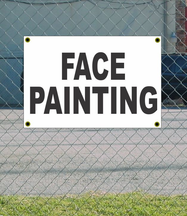 2×3 FACE PAINTING Black & White Banner Sign NEW Discount Size & Price FREE SHIP