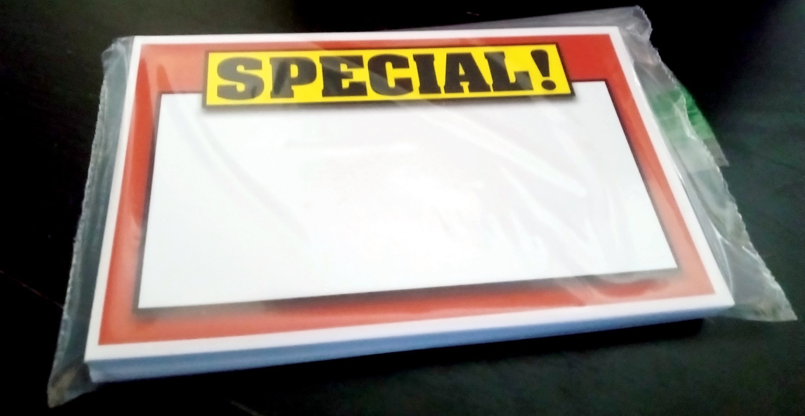 « SPECIAL » store signs for retail 45pcs, 3.5&Prime; x 5.5&Prime; med weight cardstock paper