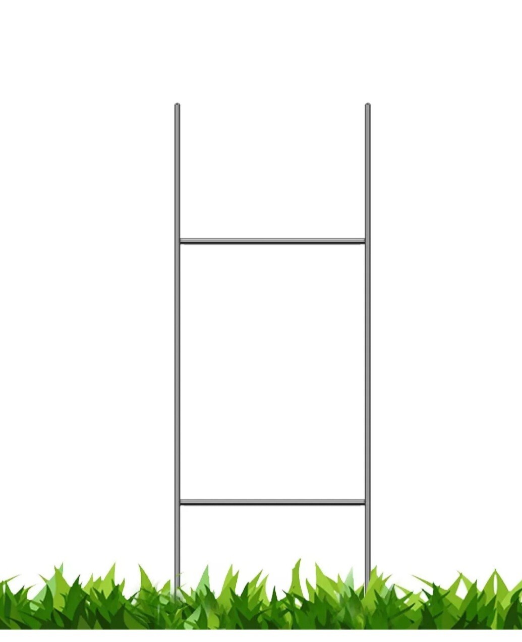 Sturdy Metal H Frame Wire Step Stakes for Yard Signs(10 x 30 inch)(Stakes Only)