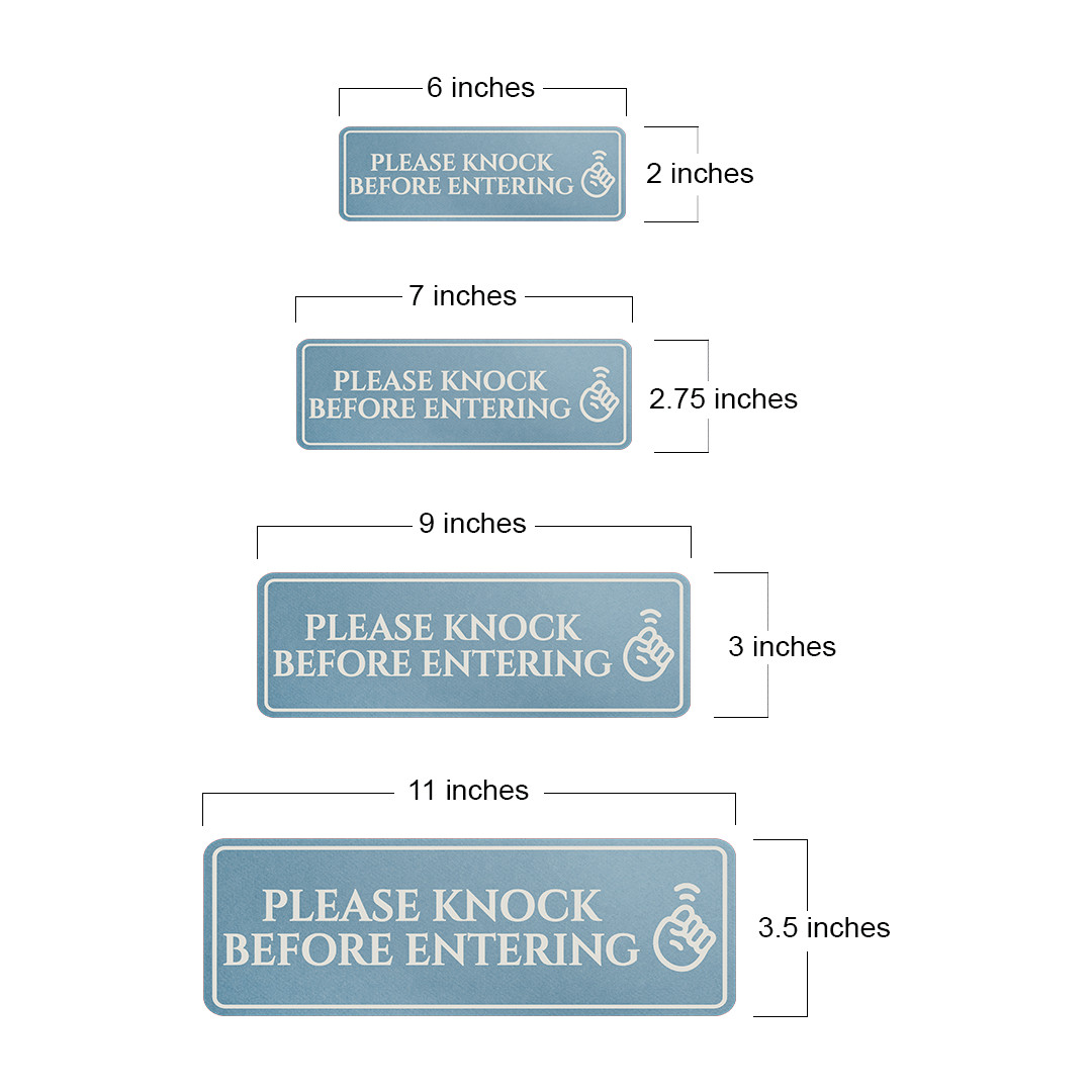 Standard Plus Please Knock Before Entering Wall or Door Sign | Privacy Signage