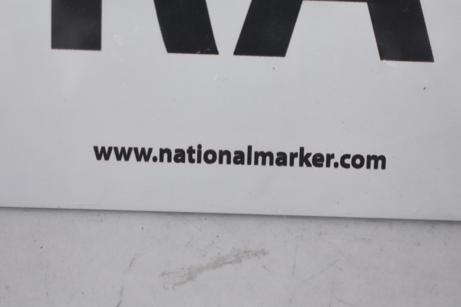 National Marker Notice Not An Entrance White & Black Aluminum Sign 10&Prime; x 14&Prime;